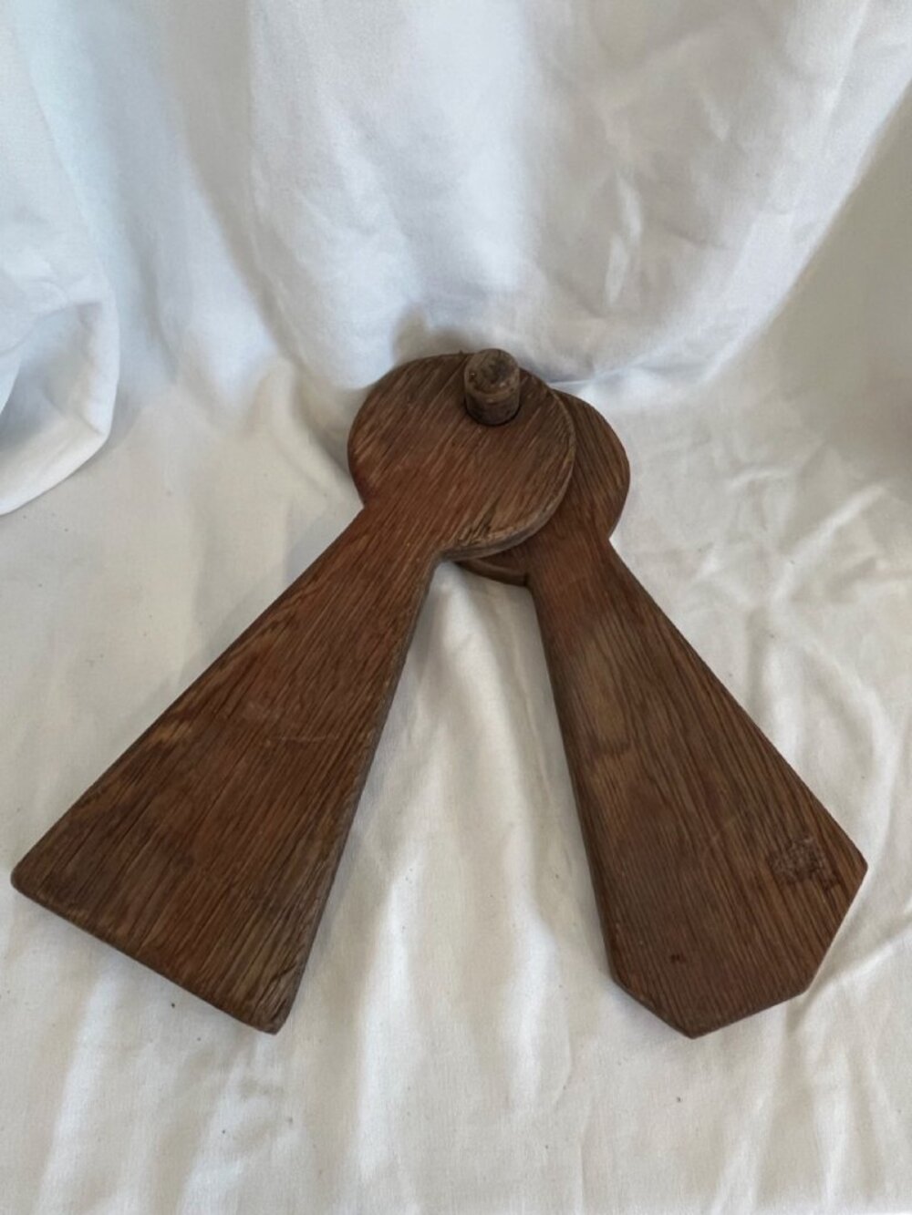 Vintage Wooden blade Rustic Hand Carved Folk Art Wood Decor 11"